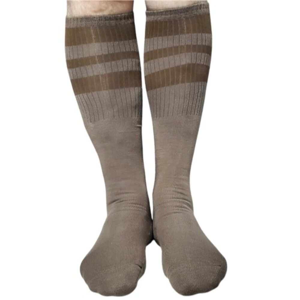 NWT ERL Tube Brown Striped Knee-High Socks sz M